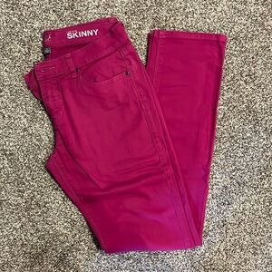NY&C low rise skinny jeans size 4 pink